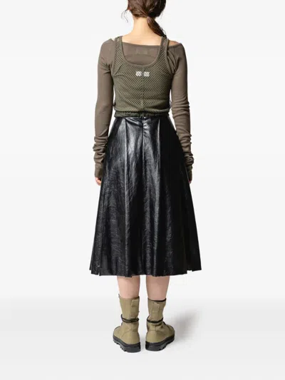 Muller Of Yoshiokubo Mesh-panelling Top In Gray