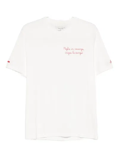Mc2 Saint Barth X Yuppies Embroidered-detail T-shirt In Neutral
