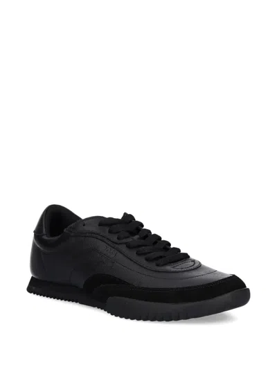 Hugo Boss Lace-up Fastening Sneakers In Black
