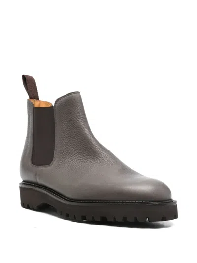 John Lobb Lawry Boots In Gray