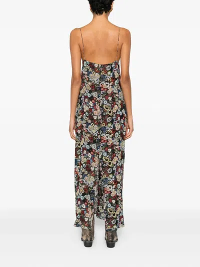 Khaite Taja Floral-print Silk-chiffon Maxi Dress In Multi