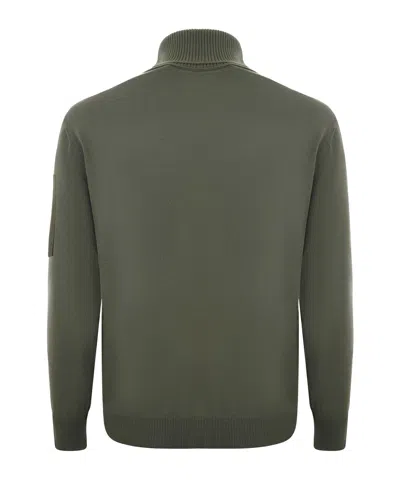 C.p. Company Ribbed Turtleneck Sweater In Green