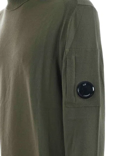 C.p. Company Ribbed Turtleneck Sweater In Green