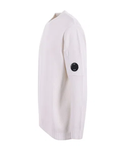 C.p. Company C. P. Company Knitwear Crew Neck In Merino Wool Felted In Neutral