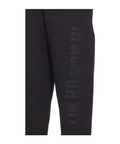 Ih Nom Uh Nit Comfortable Track Pants Elastic Waist In Black