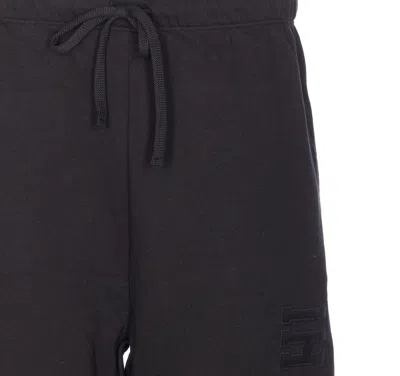 Ih Nom Uh Nit Comfortable Track Pants Elastic Waist In Black