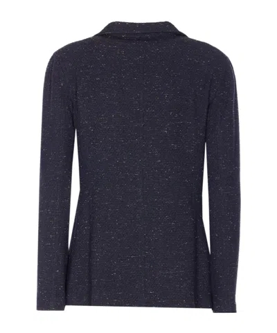 Circolo 1901 Tailored Jacket With Notch Lapel And Pockets In Blue