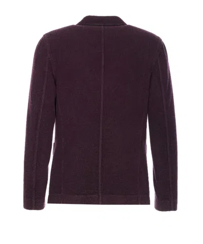 Circolo 1901 Textured Fabric Jacket Notched Lapel In Purple