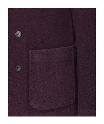 Circolo 1901 Textured Fabric Jacket Notched Lapel In Purple