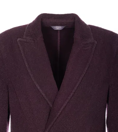 Circolo 1901 Textured Fabric Jacket Notched Lapel In Purple