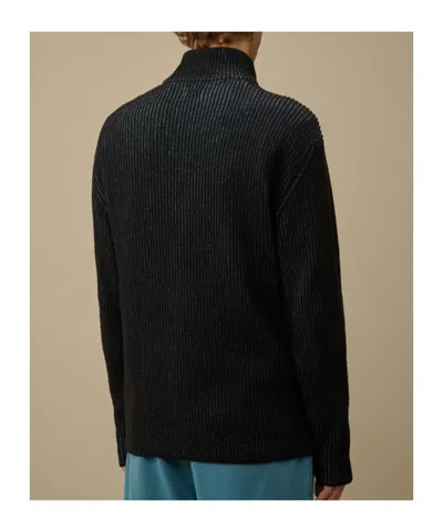 C.p. Company Logo-patch Sweater In Black