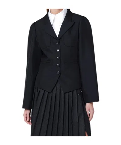 Namacheko Jacket Button Detailing Notched Lapels Structured Shoulders In Black
