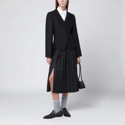 Namacheko Jacket Button Detailing Notched Lapels Structured Shoulders In Black