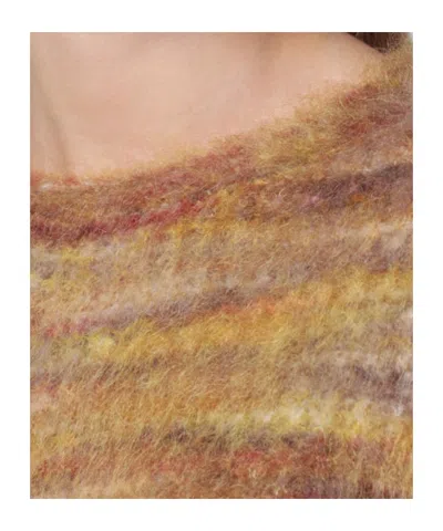 Roberto Collina Yarn Sweater With Long Sleeves And Round Neck In Brown