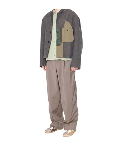 Kolor Pleated-leg Trousers In Brown