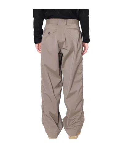Kolor Pleated-leg Trousers In Brown