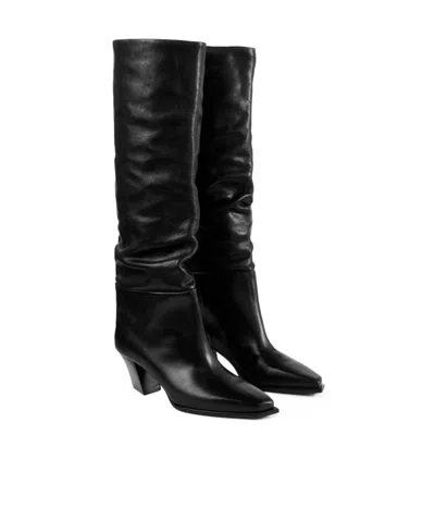 Jimmy Choo Stylish Pointed Toe Block Heel Ankle Boots In Black