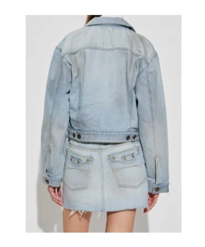 Balenciaga Double Layer Jacket Puffer Jackets Light Blue In Blue