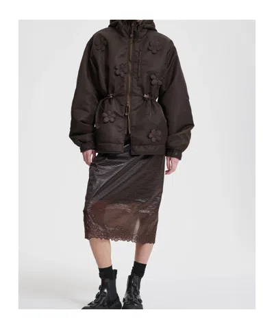 Cecilie Bahnsen Long-sleeved Casual Jacket In Brown