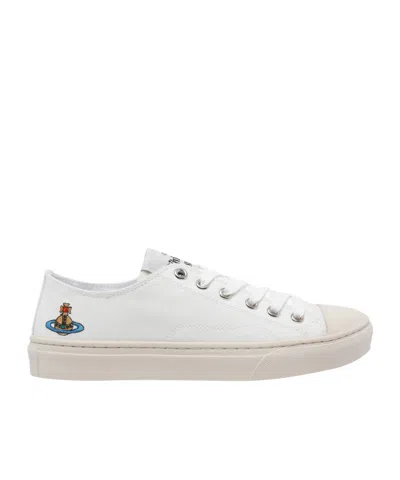 Vivienne Westwood Canvas Low-top Logo Rubber Sneakers In Multi