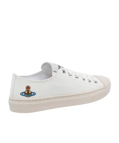 Vivienne Westwood Canvas Low-top Logo Rubber Sneakers In Multi