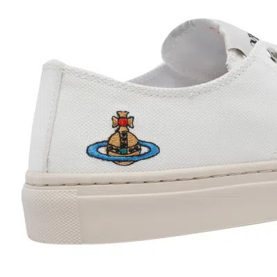 Vivienne Westwood Canvas Low-top Logo Rubber Sneakers In Multi