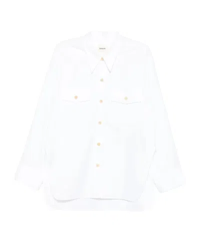 Khaite Long Sleeve Shirt In White