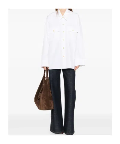 Khaite Long Sleeve Shirt In White