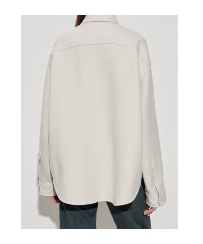 Balenciaga Logo-embroidered Shirt In White