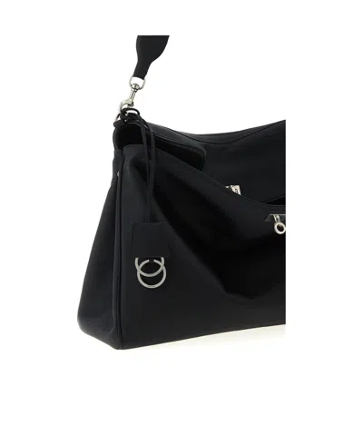 Balenciaga Medium Handbag With Top Handle And Metallic Hardware In Black