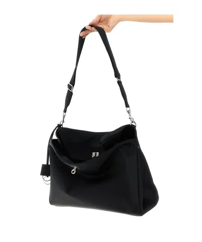 Balenciaga Medium Handbag With Top Handle And Metallic Hardware In Black