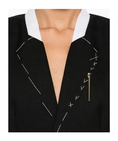 Moschino Stylish Sleeveless Dress Featuring Flap Pockets In Black