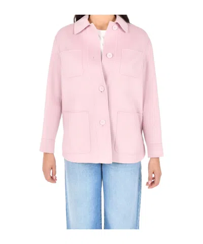 Max Mara Buttoned Pocket Overshirt In Pink
