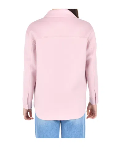 Max Mara Buttoned Pocket Overshirt In Pink