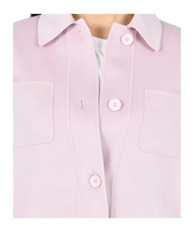 Max Mara Buttoned Pocket Overshirt In Pink