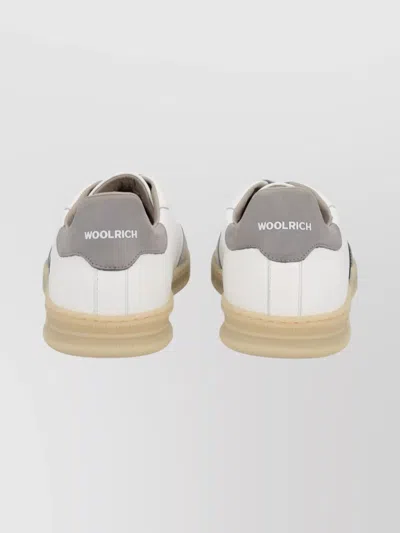 Woolrich Low-top Sneakers With Round Toe And Stripes In Gray