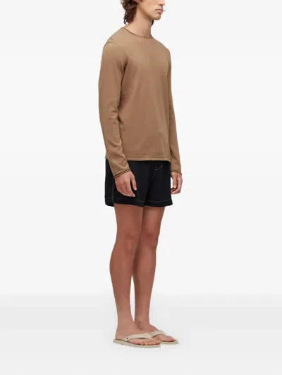 Osklen Welt-pocket Linen Shorts In Black