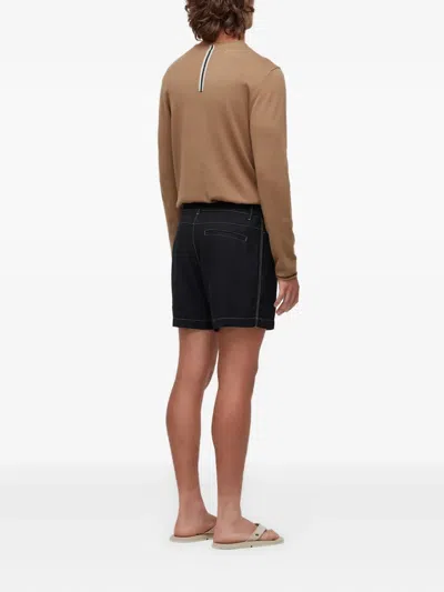Osklen Welt-pocket Linen Shorts In Black