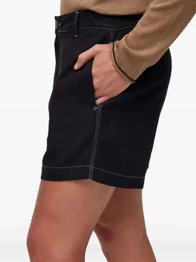 Osklen Welt-pocket Linen Shorts In Black