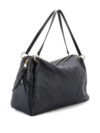 Pre-owned Louis Vuitton Ponthieu Handbag Monogram Empreinte Leather Mm Satchel In Black