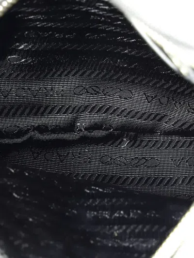 Pre-owned Prada Triangle Logo Sling Bag Leather Backpack In Black