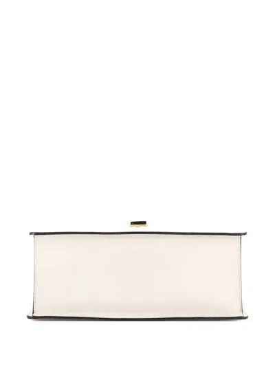 Pre-owned Gucci Sylvie Top Handle Bag Leather Medium Satchel In Neutral