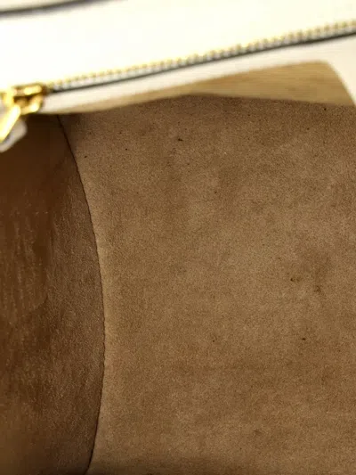 Pre-owned Gucci Sylvie Top Handle Bag Leather Medium Satchel In Neutral