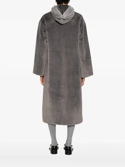 Molli Buttoned Coat In Gray