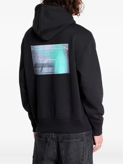 Calvin Klein Jeans Est.1978 Graphic-print Hoodie In Black