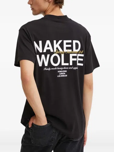 Naked Wolfe Logo-print T-shirt In Black