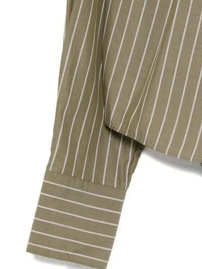 Rag & Bone Martha Striped Poplin Shirt In Green