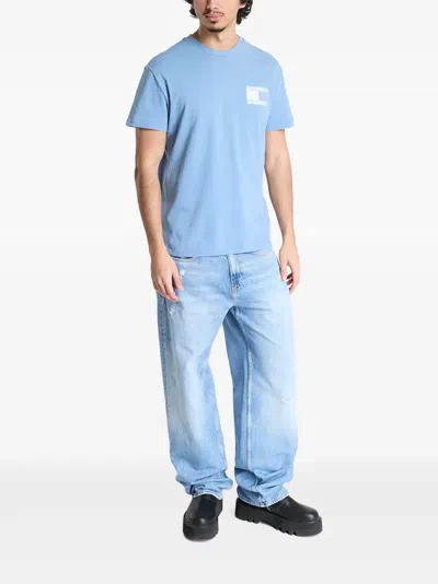 Tommy Jeans Paisley-print T-shirt In Blue