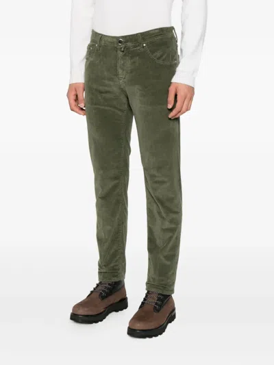 Jacob Cohen Corduroy Trousers In Green