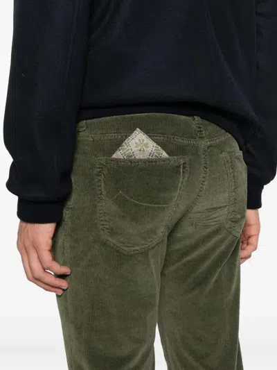 Jacob Cohen Corduroy Trousers In Green